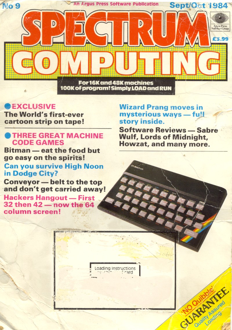 Screen from Spectrum Computing 09