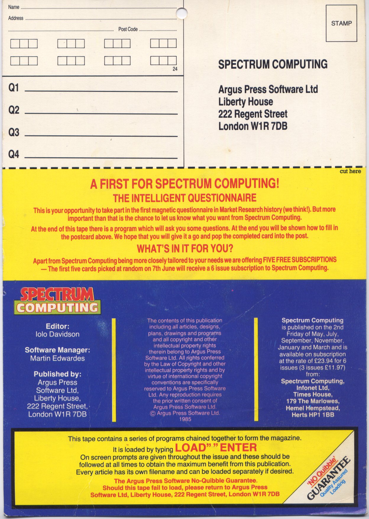 Screen from Spectrum Computing 14