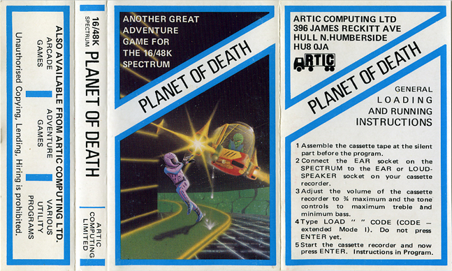 Screen from Adventure A: Planet of Death