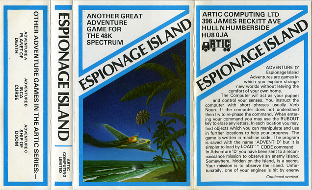 Screen from Adventure D: Espionage Island