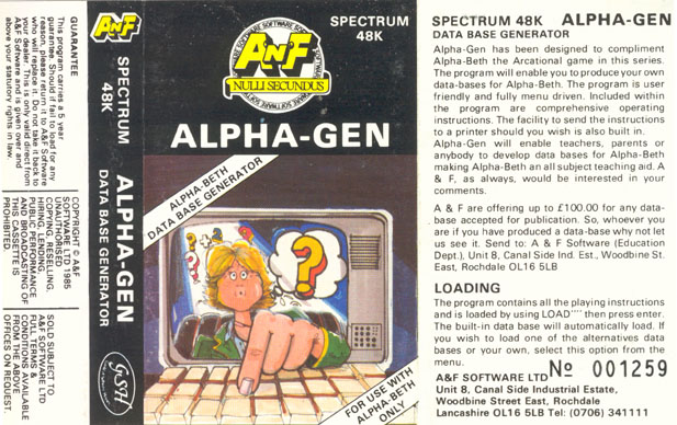 Screen from Alpha-Gen