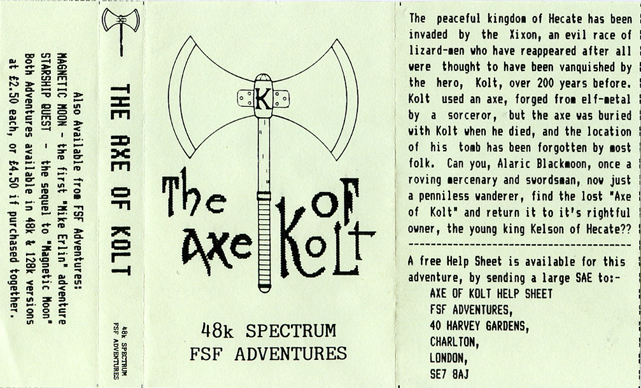 Screen from The Axe of Kolt