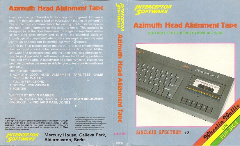 Screen from Azimuth Head Alignment Kit