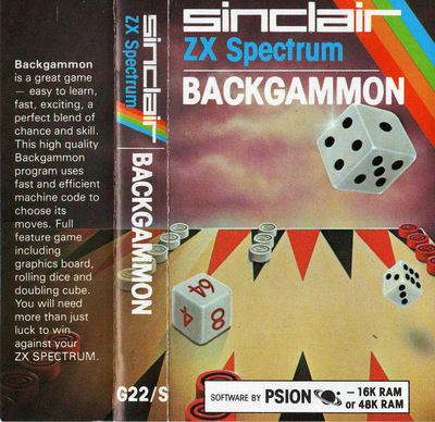 Screen from Backgammon