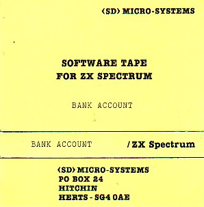 Screen from Bank Account