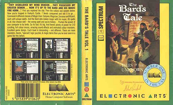 Screen from The Bard's Tale