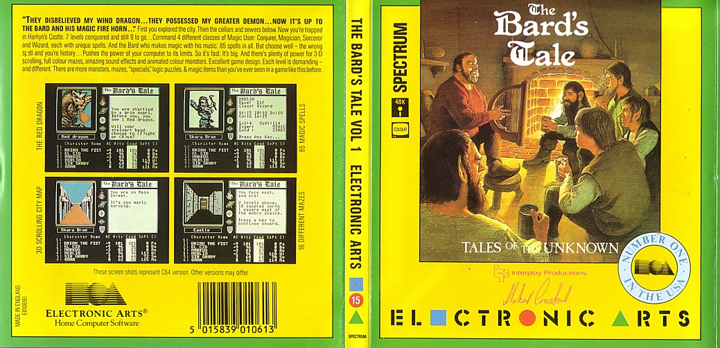 Screen from The Bard's Tale