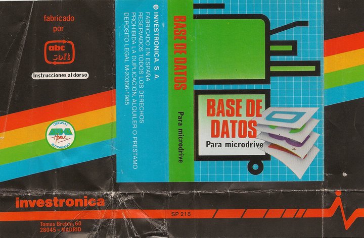 Screen from Base de Datos para Microdrive