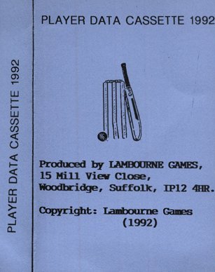 Screen from Champions of Cricket + World Cup Cricket - Data Cassette 1992
