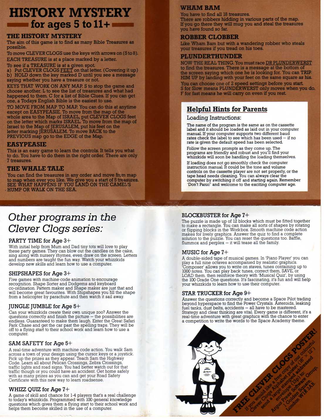 Screen from Clever Clogs - History Mystery