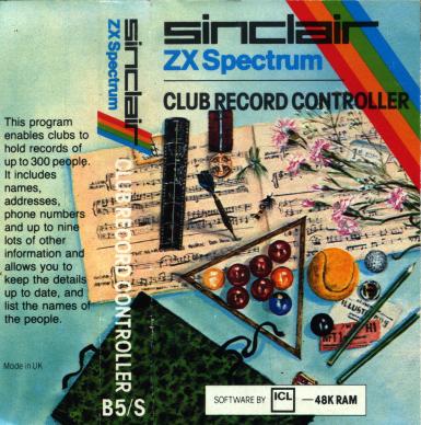 Screen from Club Record Controller