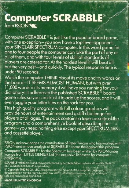 Screen from Computer Scrabble