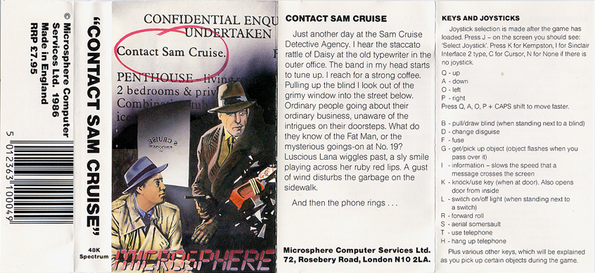 Screen from Contact Sam Cruise