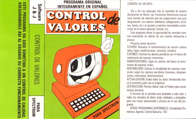 Screen from Control de Valores