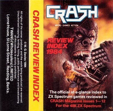 Screen from Crash Review Index 1984