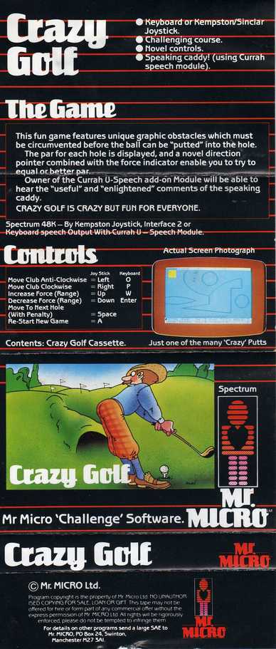 Screen from Crazy Golf