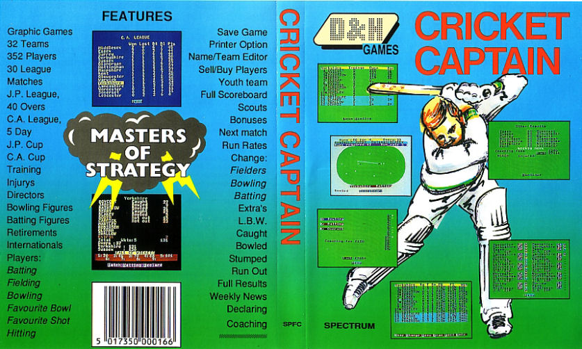Screen from Cricket Captain