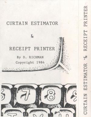 Screen from Curtain Estimator & Receipt Printer