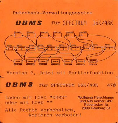 Screen from DBMS