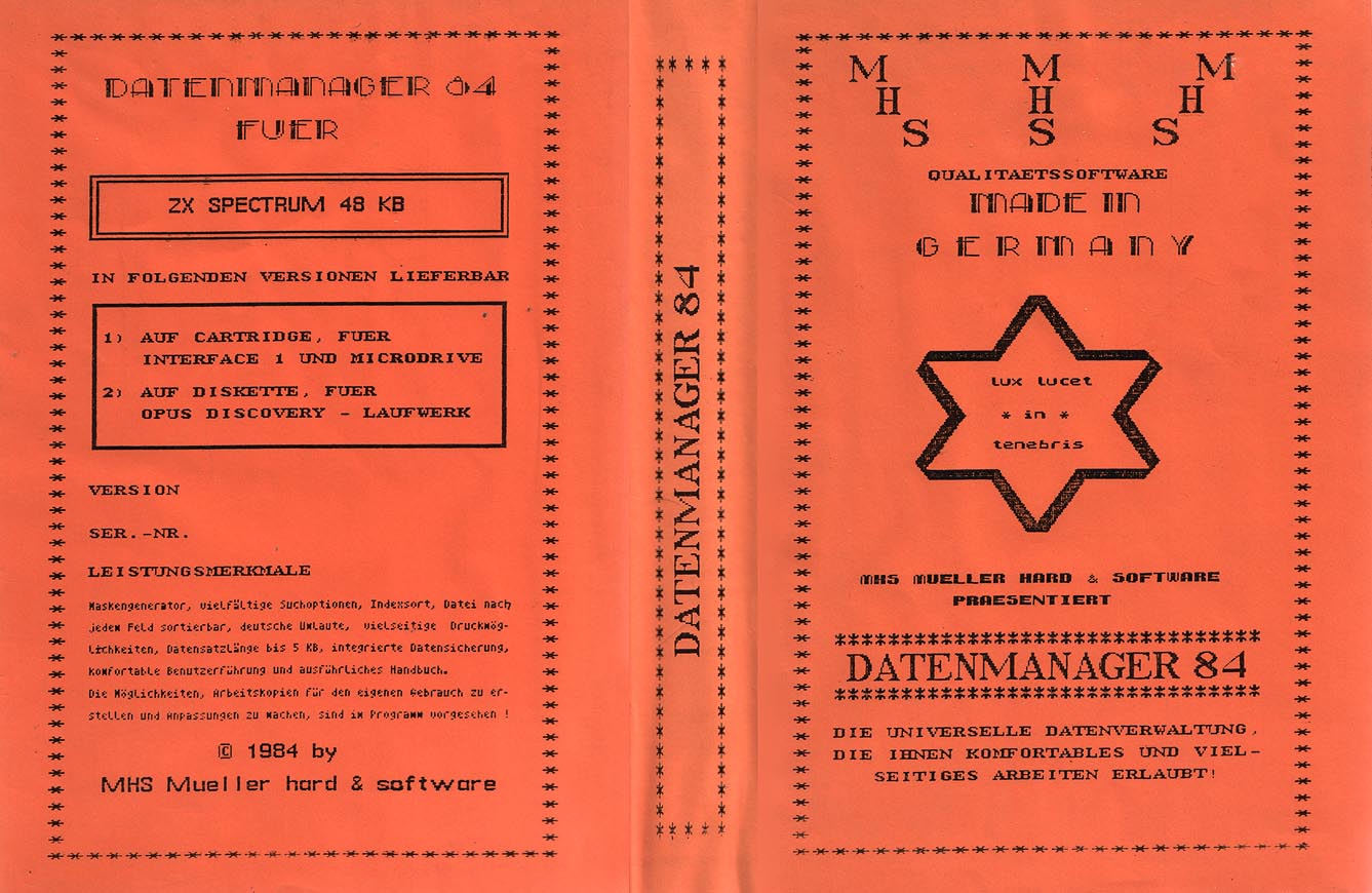 Screen from Datenmanager 84