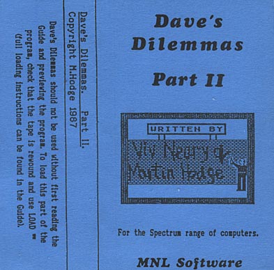 Screen from Dave's Dilemmas Part II