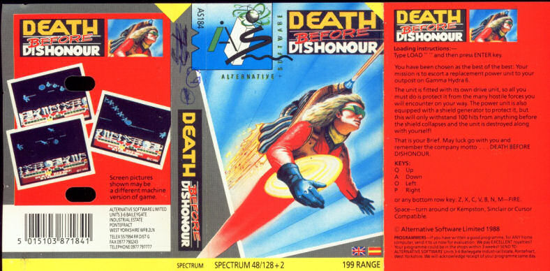 Screen from Death Before Dishonour