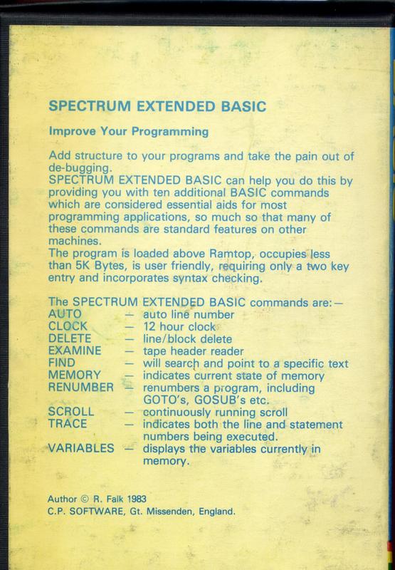 Screen from Extended BASIC