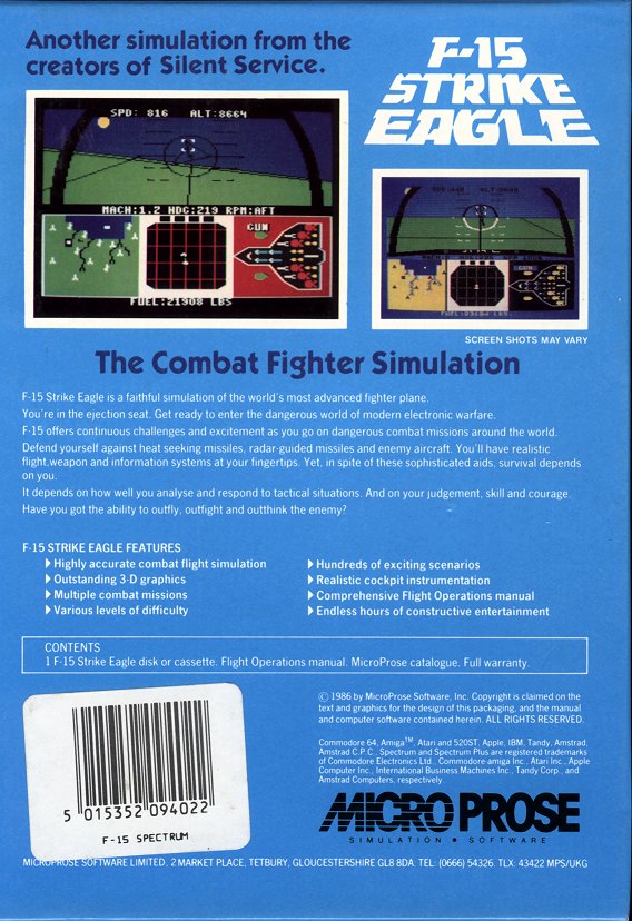 Screen from F-15 Strike Eagle