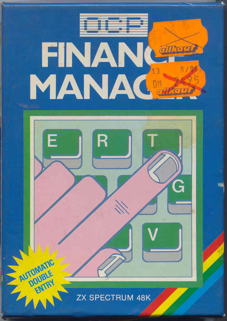 Screen from Finance Manager