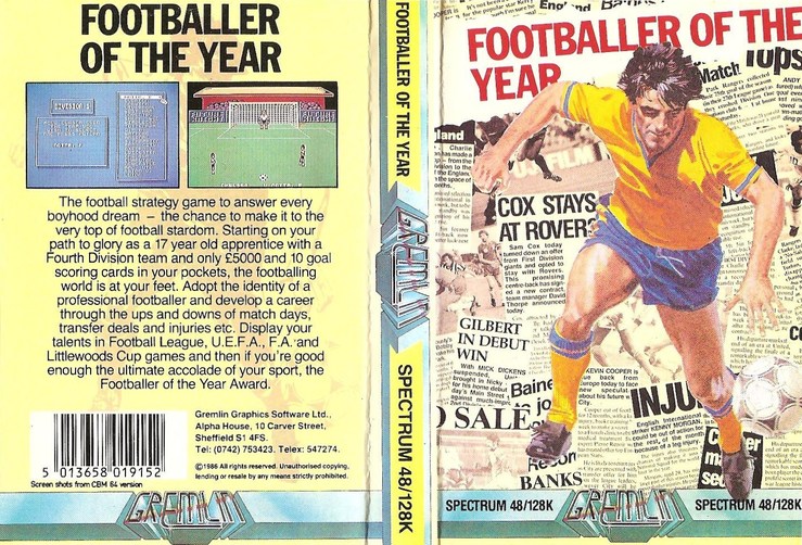 Screen from Footballer of the Year
