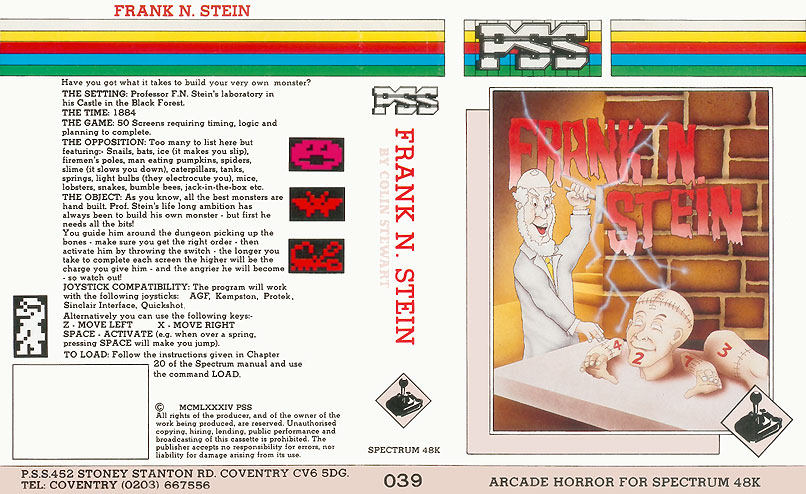 Screen from Frank N Stein