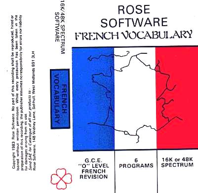 Screen from French Vocabulary