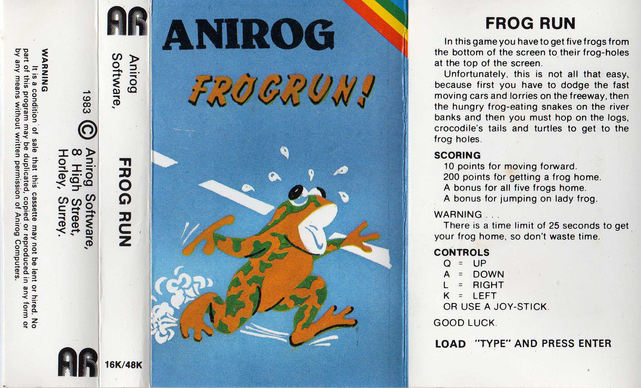 Screen from Frog Run
