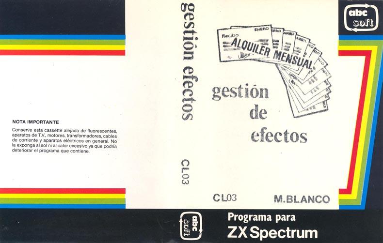 Screen from Gestion de Efectos