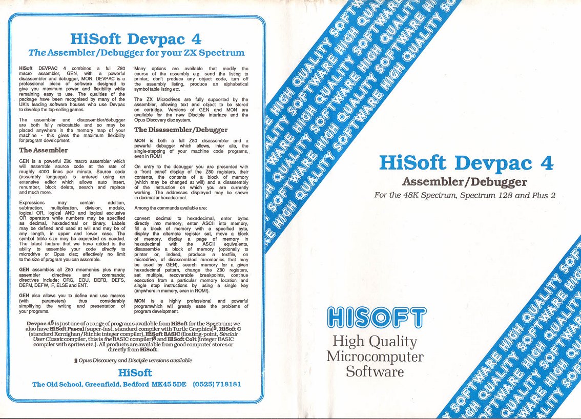 Screen from HiSoft Devpac