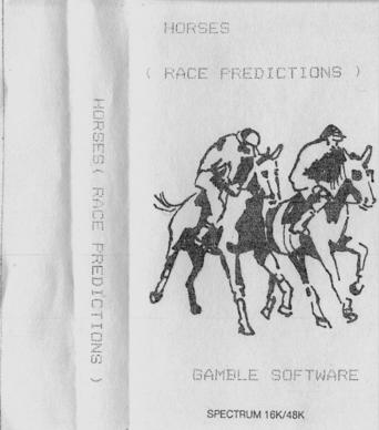 Screen from Horses (Race Predictions)