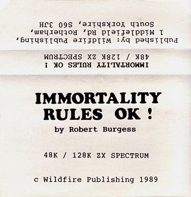 Screen from Immortality Rules OK!
