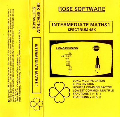 Screen from Intermediate Maths 1