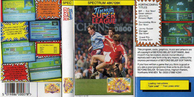 Screen from Jimmy's Super League