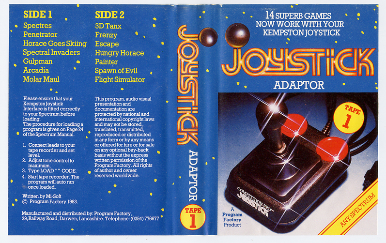 Screen from Joystick Adaptor Tape 1