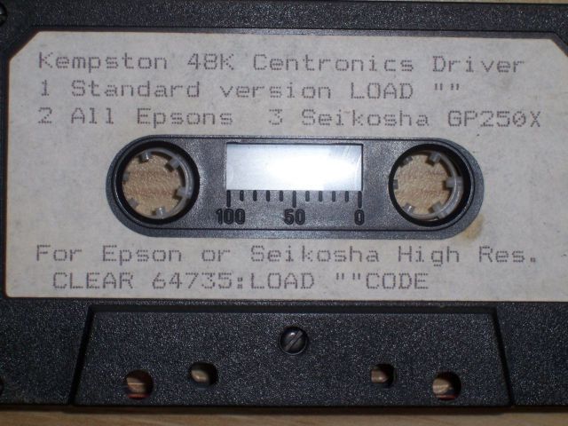 Screen from Kempston Centronics Interface S