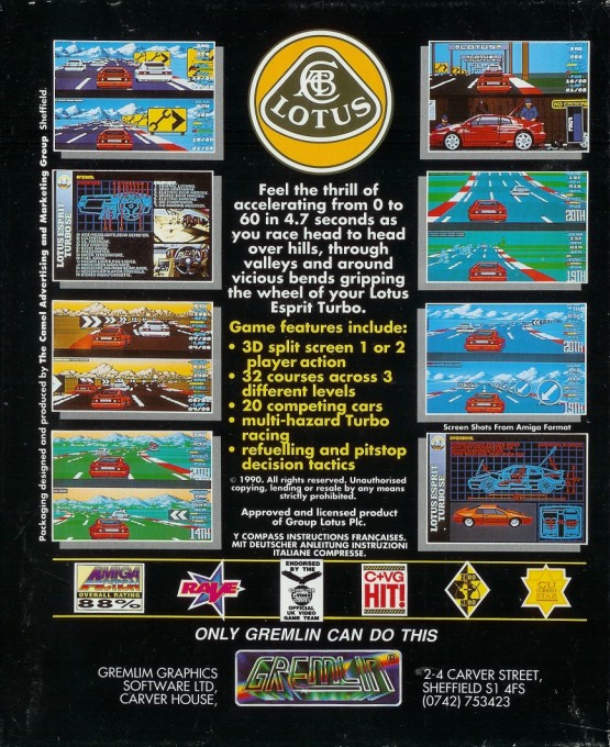 Screen from Lotus Esprit Turbo Challenge