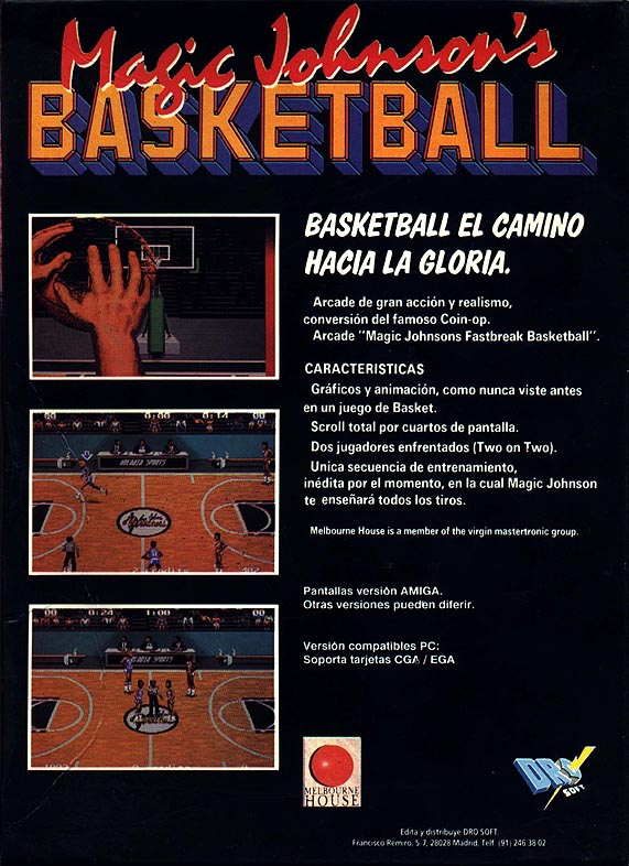 Screen from Magic Johnson's Basketball