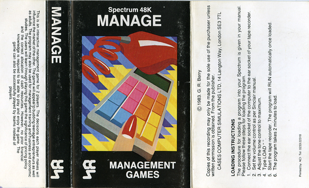 Screen from Manage