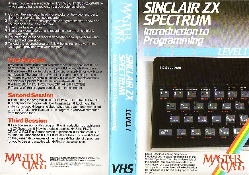 Screen from Master Class - Sinclair ZX Spectrum: Introduction to Programming Level 1