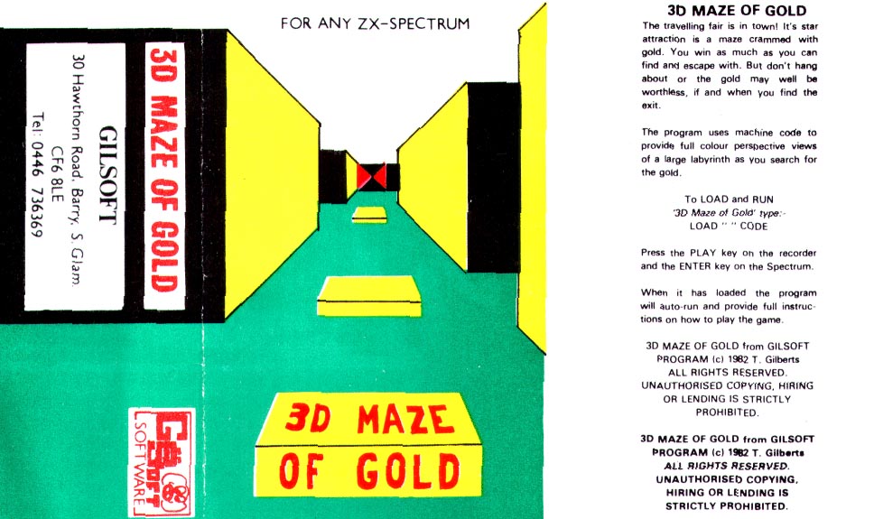 Screen from 3D Maze of Gold