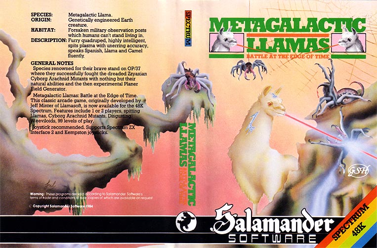 Screen from Metagalactic Llamas: Battle at the Edge of Time