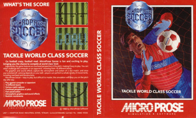 Screen from MicroProse Soccer
