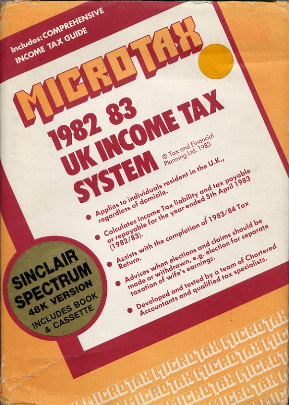 Screen from MicroTax 1982/83