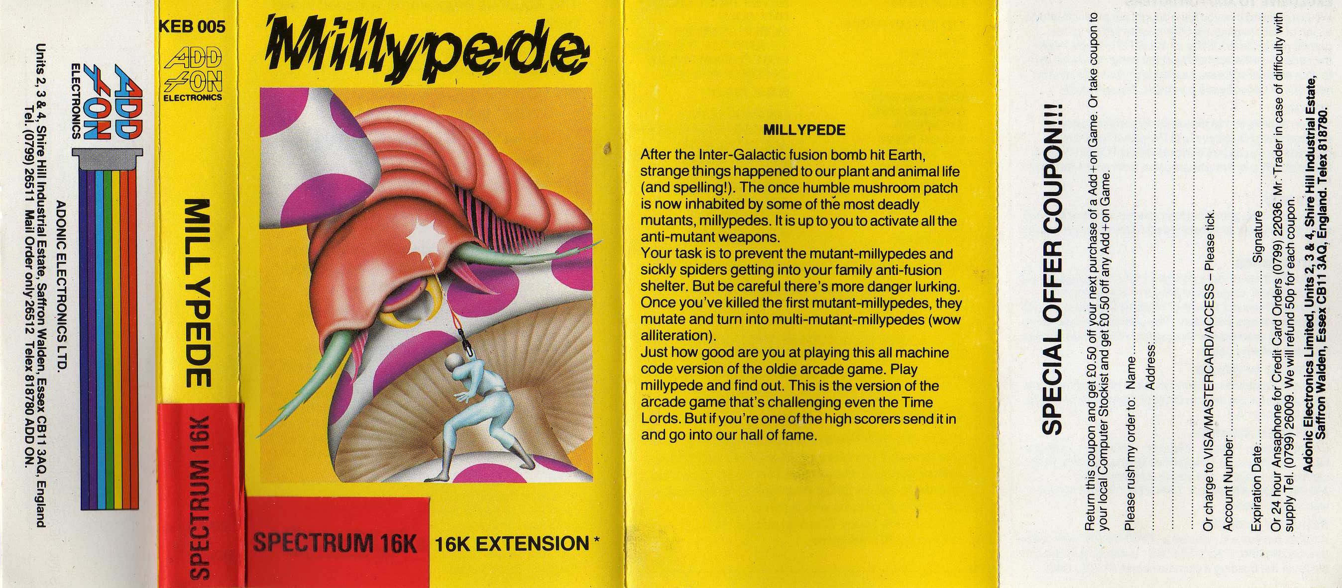 Screen from Millypede